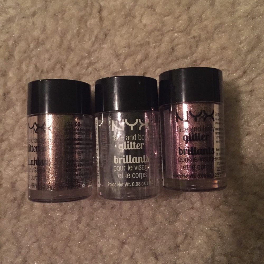 NYX glitter eye makeup body